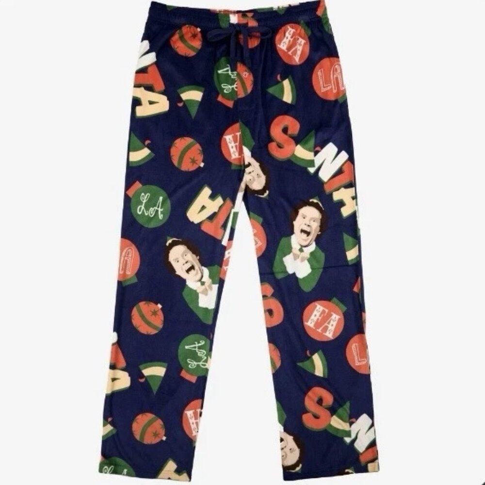 NEW Men's Elf Fleece Pajama Pants - Blue